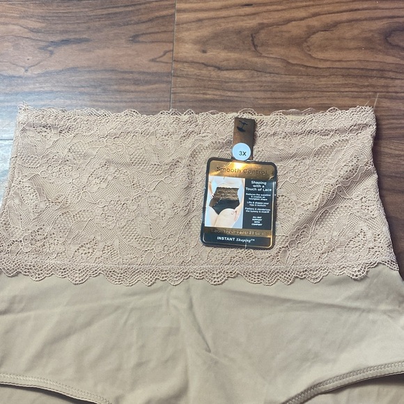 Shapermint Tummy Control High Rise Underwear Nude 3X NWT Lace Smooth - Picture 3 of 6